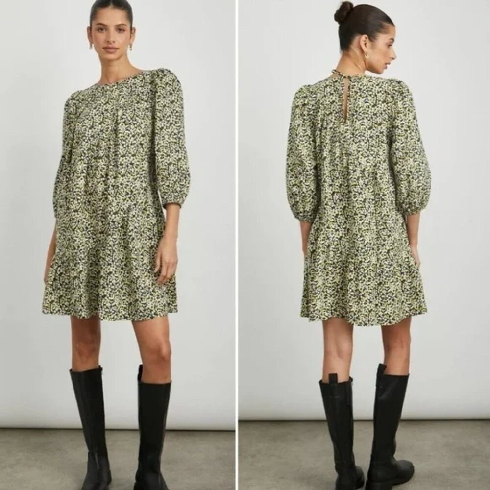 Rails Mini Dress in Olive Green Floral Print